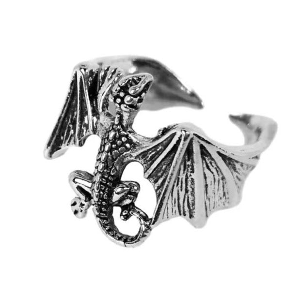 Anillo Dragón Plateado - Diversa Colección