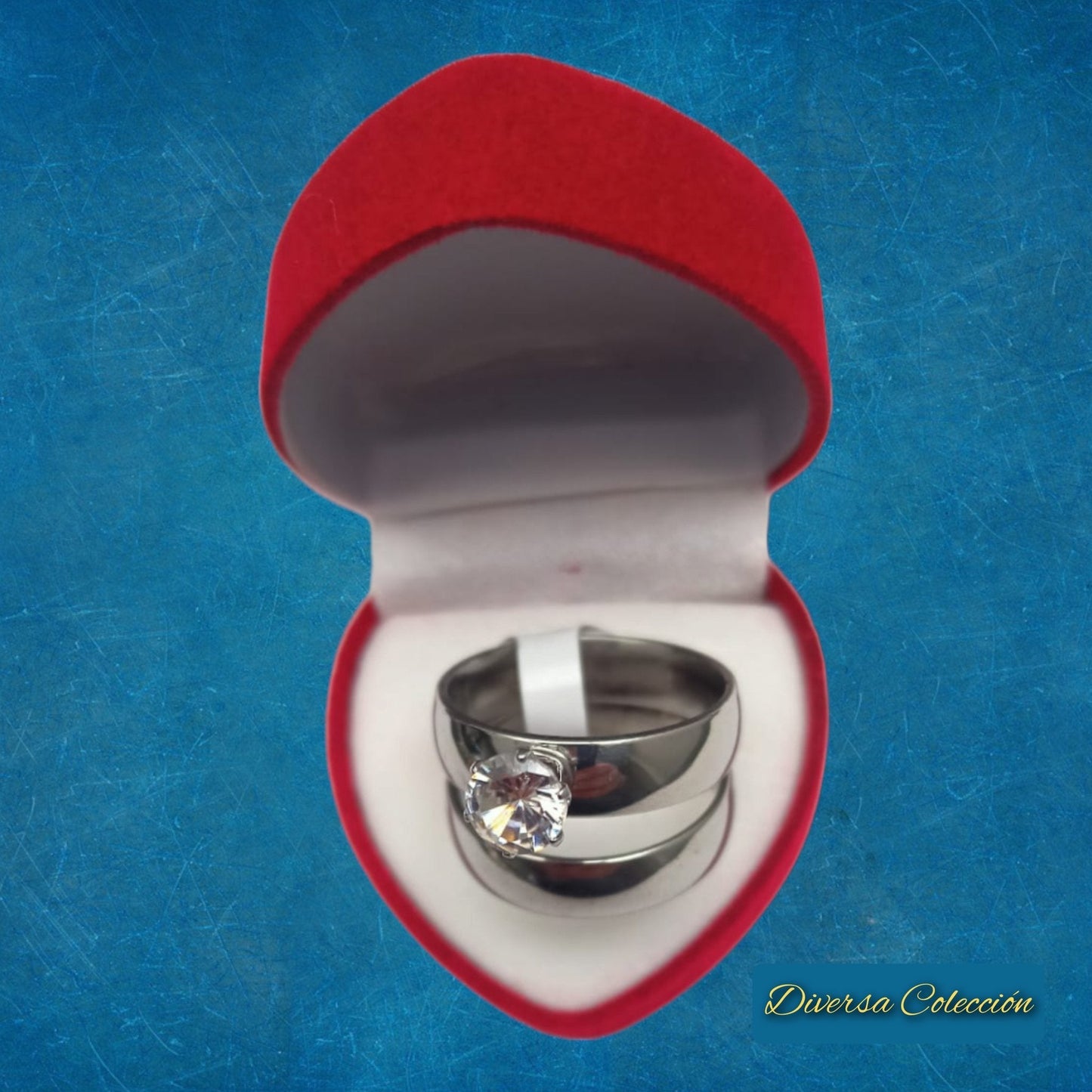 Anillos Amor Eterno Plateado - Diversa Colección