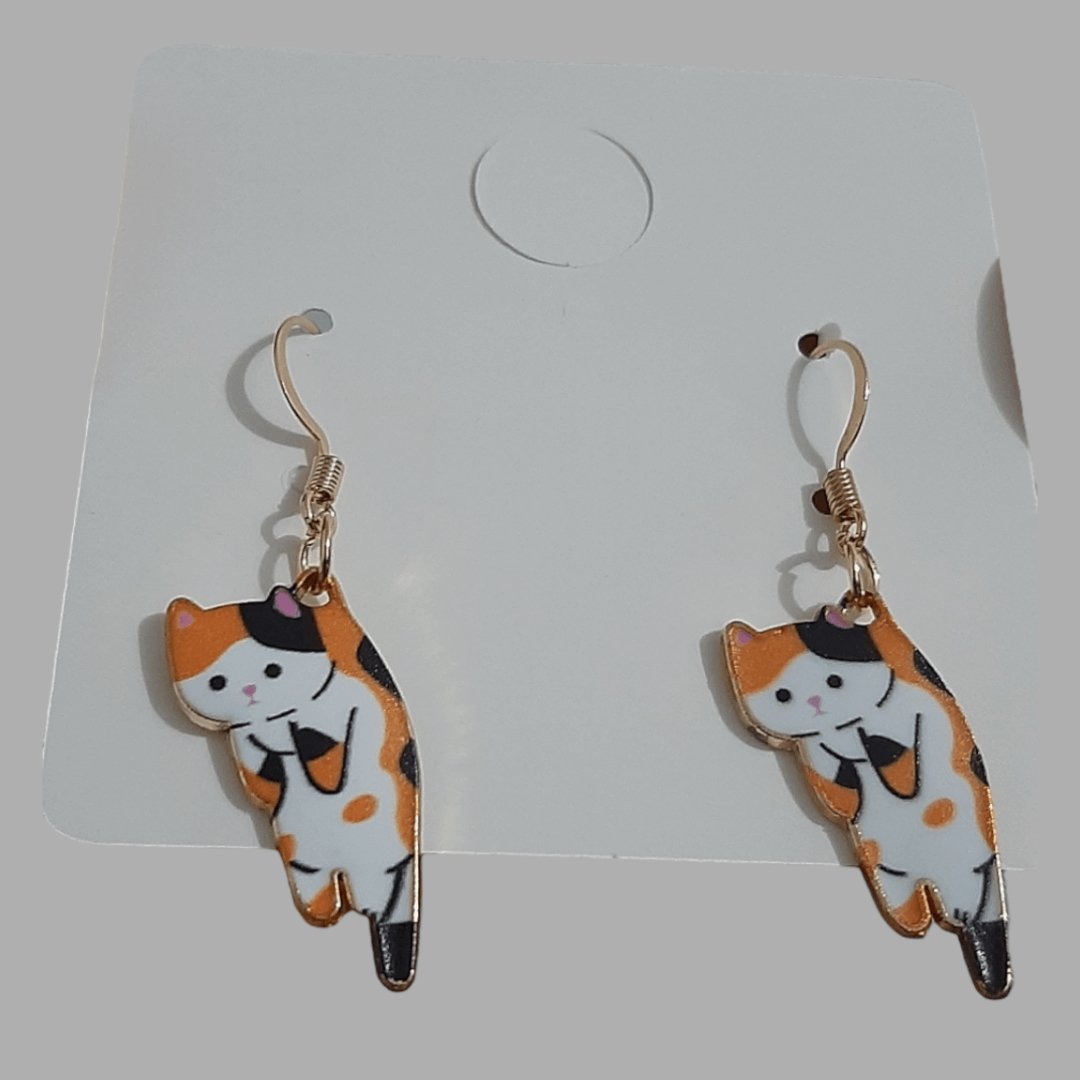 Aretes Gato Naranja - Diversa Coleccion
