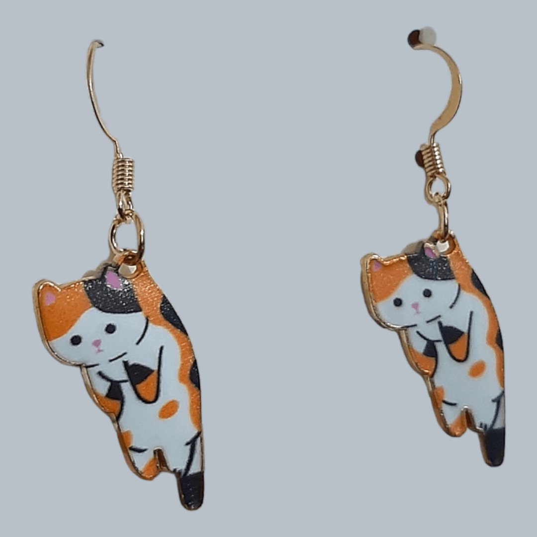 Aretes Gato Naranja - Diversa Coleccion
