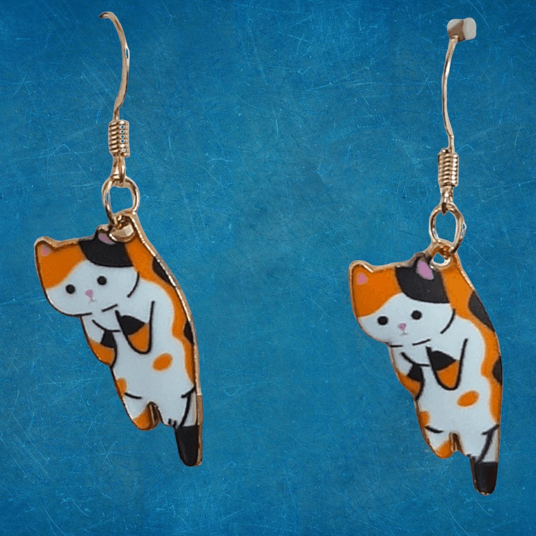 Aretes Gato Naranja