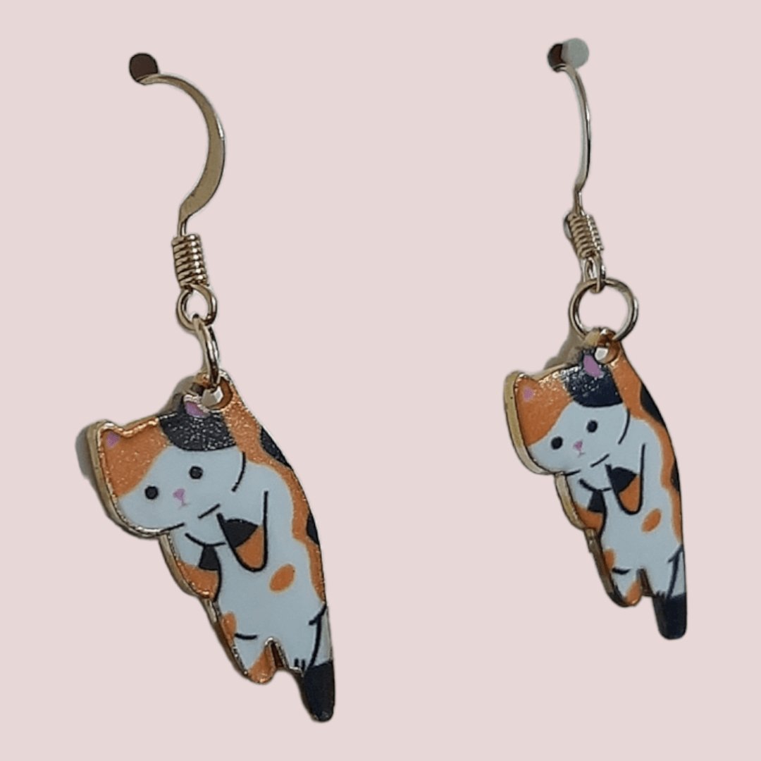 Aretes Gato Naranja - Diversa Coleccion
