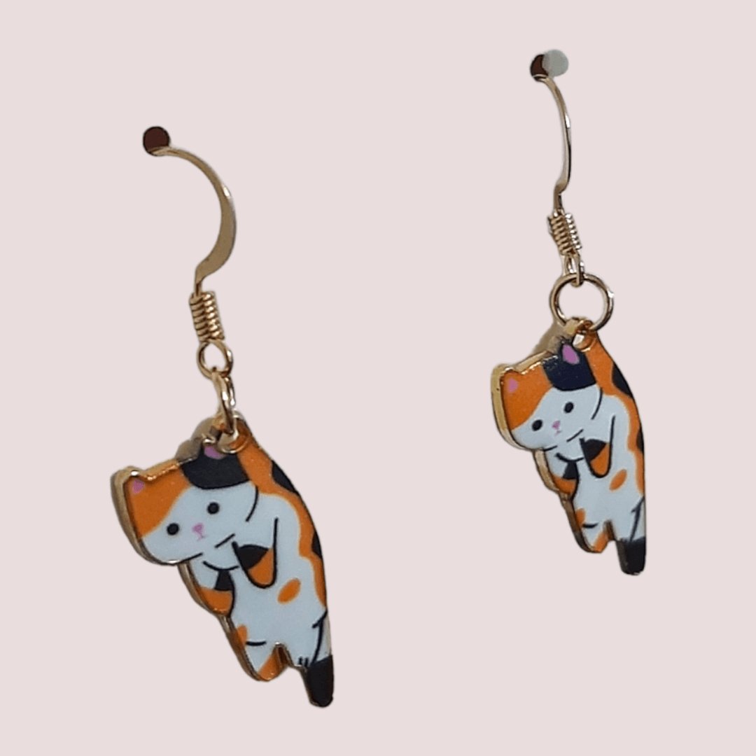 Aretes Gato Naranja - Diversa Coleccion
