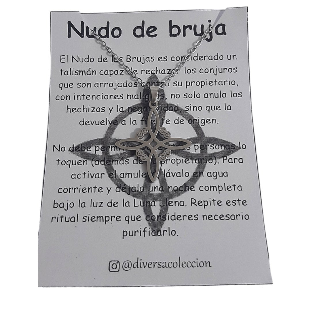 Collar Nudo De Bruja Amuleto Protección - Diversa Colección