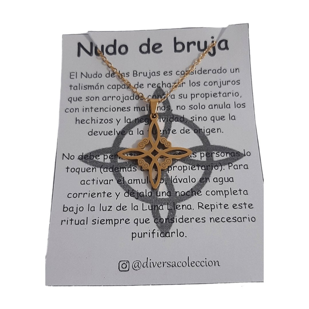 Collar Nudo De Bruja Amuleto Protección - Diversa Colección