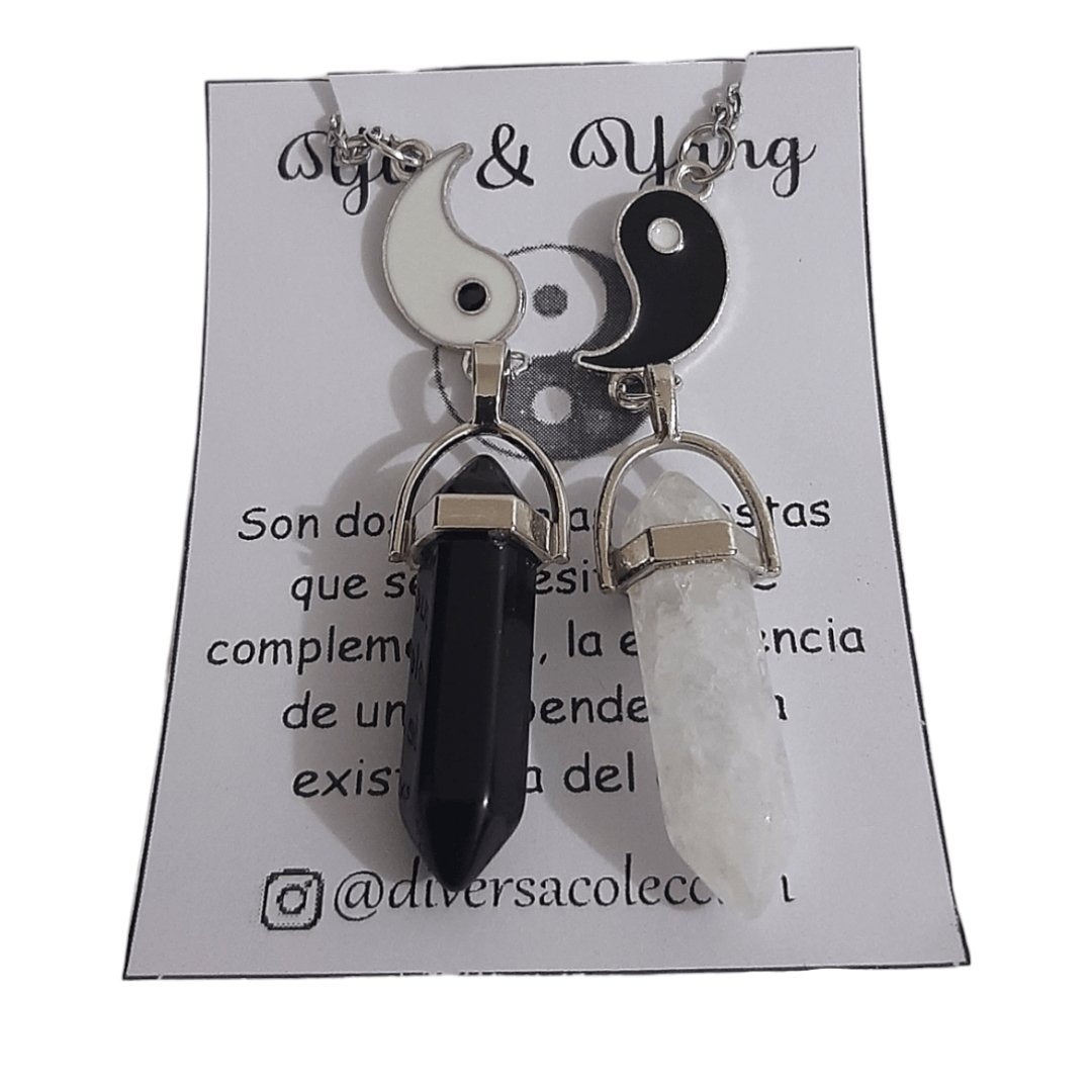 Collares Cuarzo Yin Yang - Diversa Colección