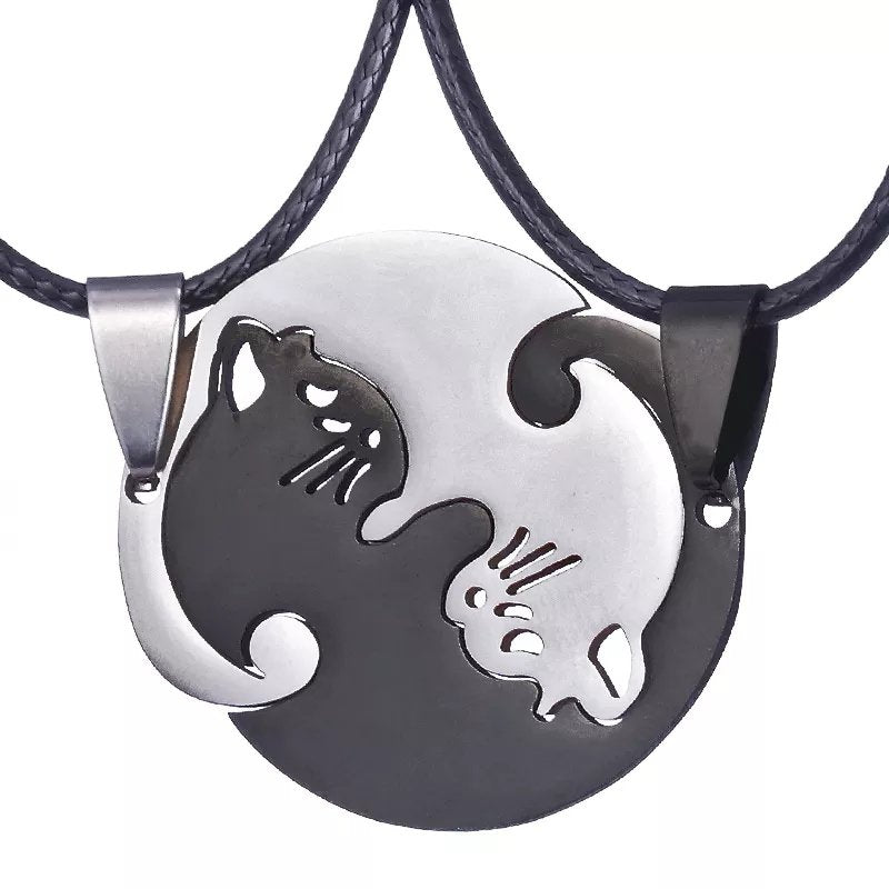 Collares Gatos Yin Yang - Diversa Colección