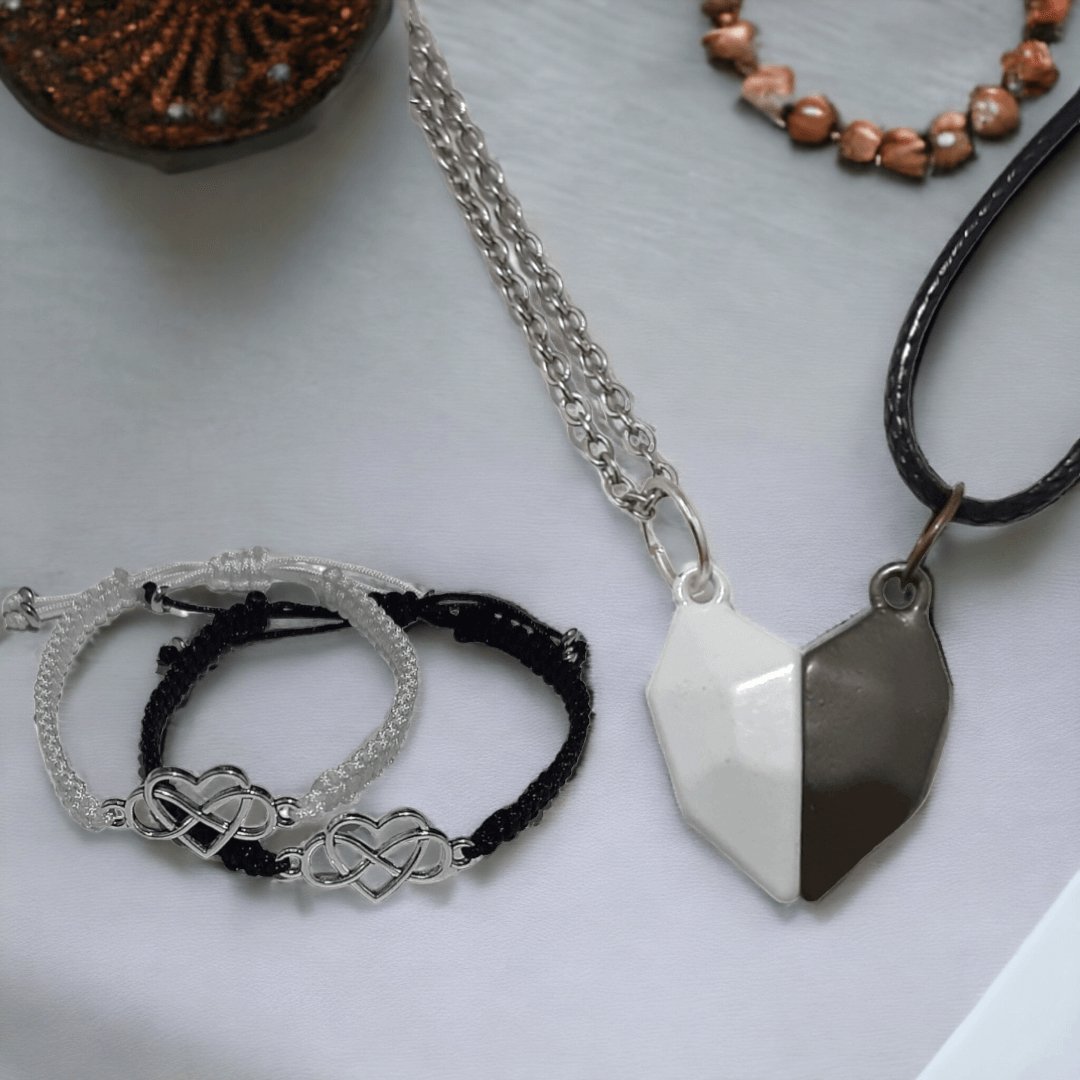 Collares Imán Corazón + Manillas Corazón - Diversa Colección