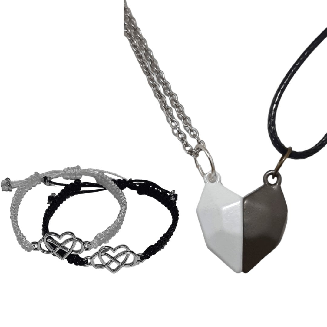 Collares Imán Corazón + Manillas Corazón - Diversa Colección