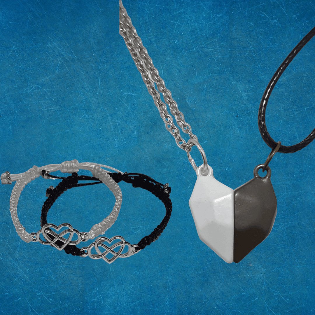 Collares Imán Corazón + Manillas Corazón - Diversa Colección