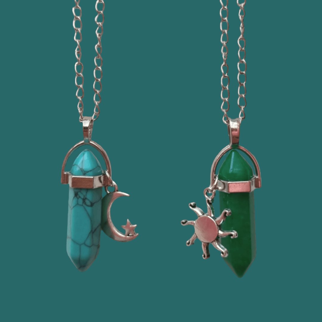 Collares Sol y Luna Turquesa & Jade - Diversa Colección