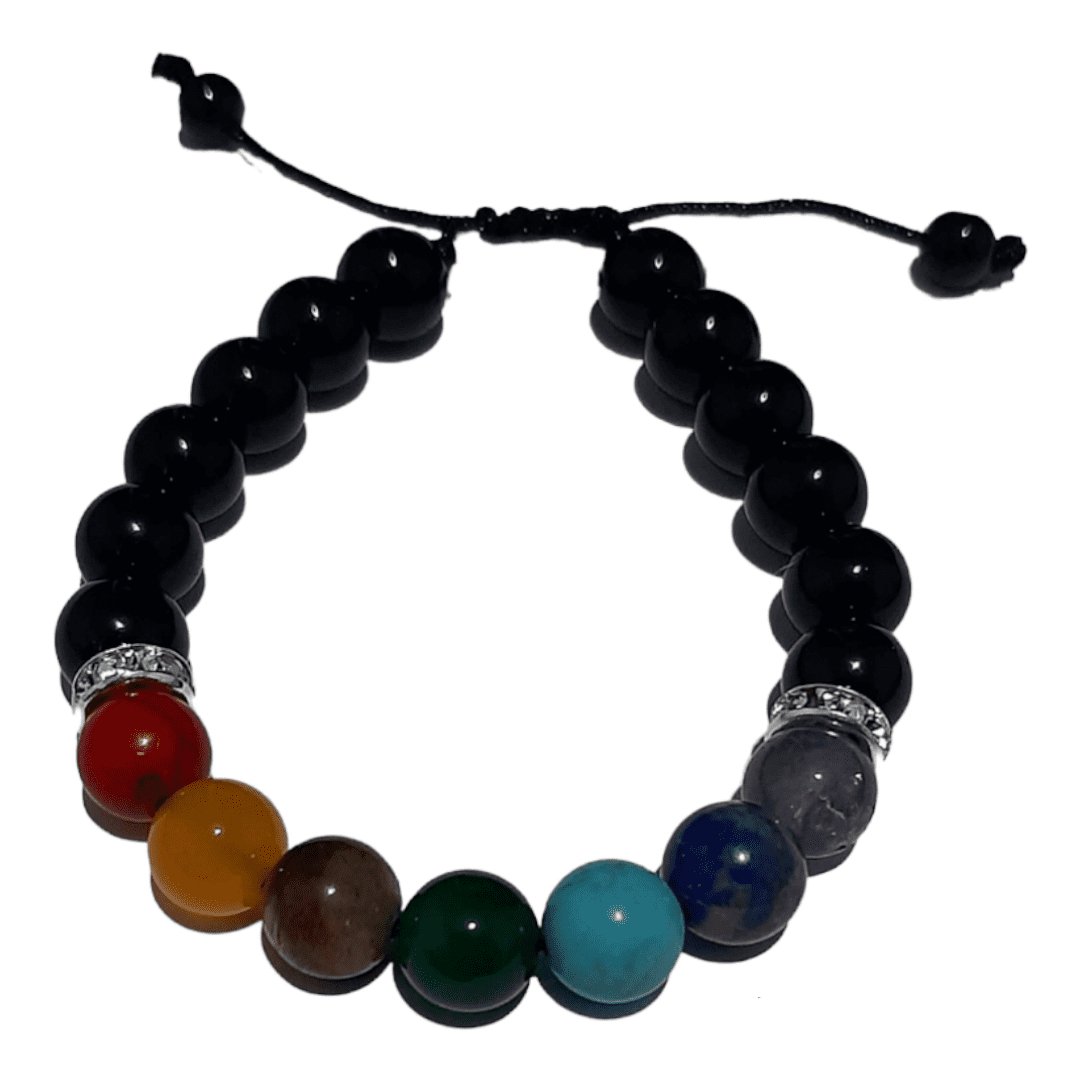 Pulsera 7 Chakras & Obsidiana - Diversa Colección
