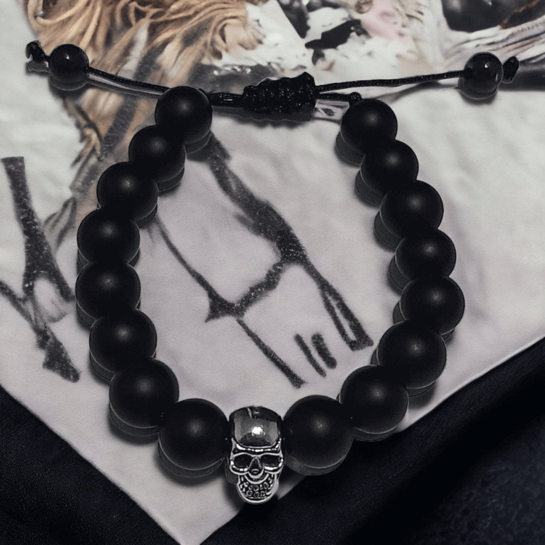 Pulsera Cráneo Piedra Mate - Diversa Colección