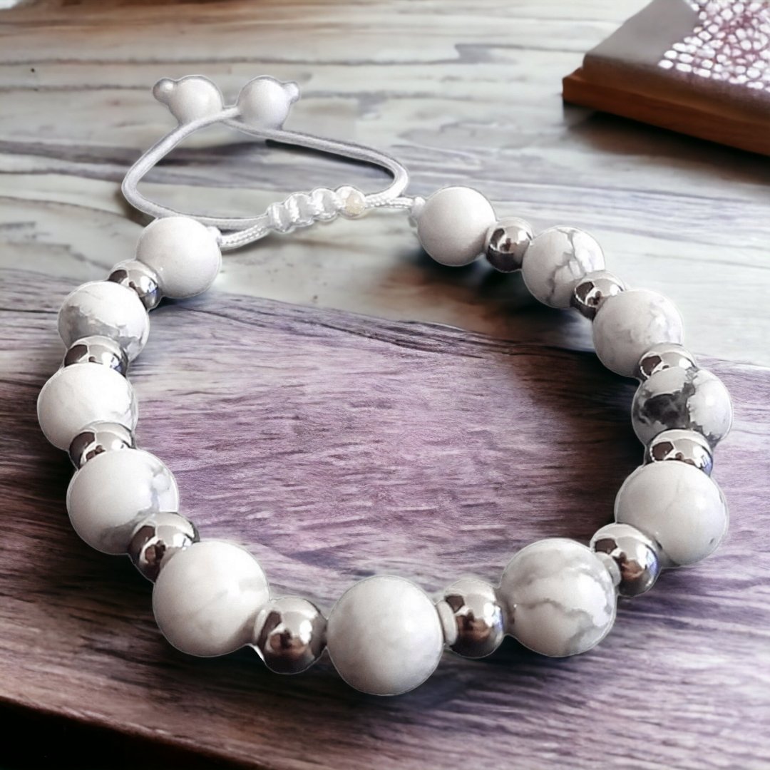 Pulsera Cuarzo Turquesa Blanca - Diversa Colección