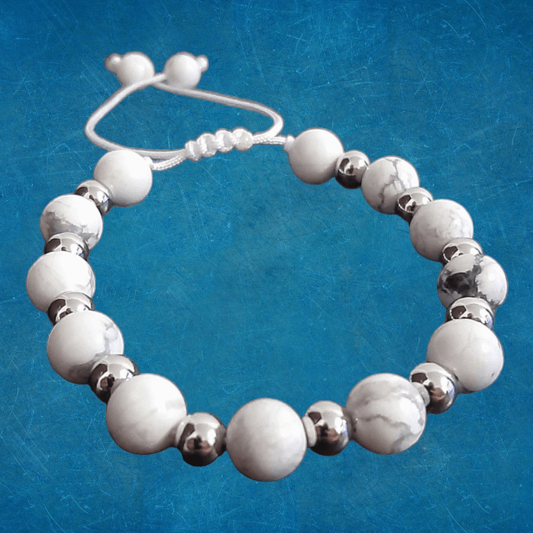 Pulsera Cuarzo Turquesa Blanca - Diversa Colección