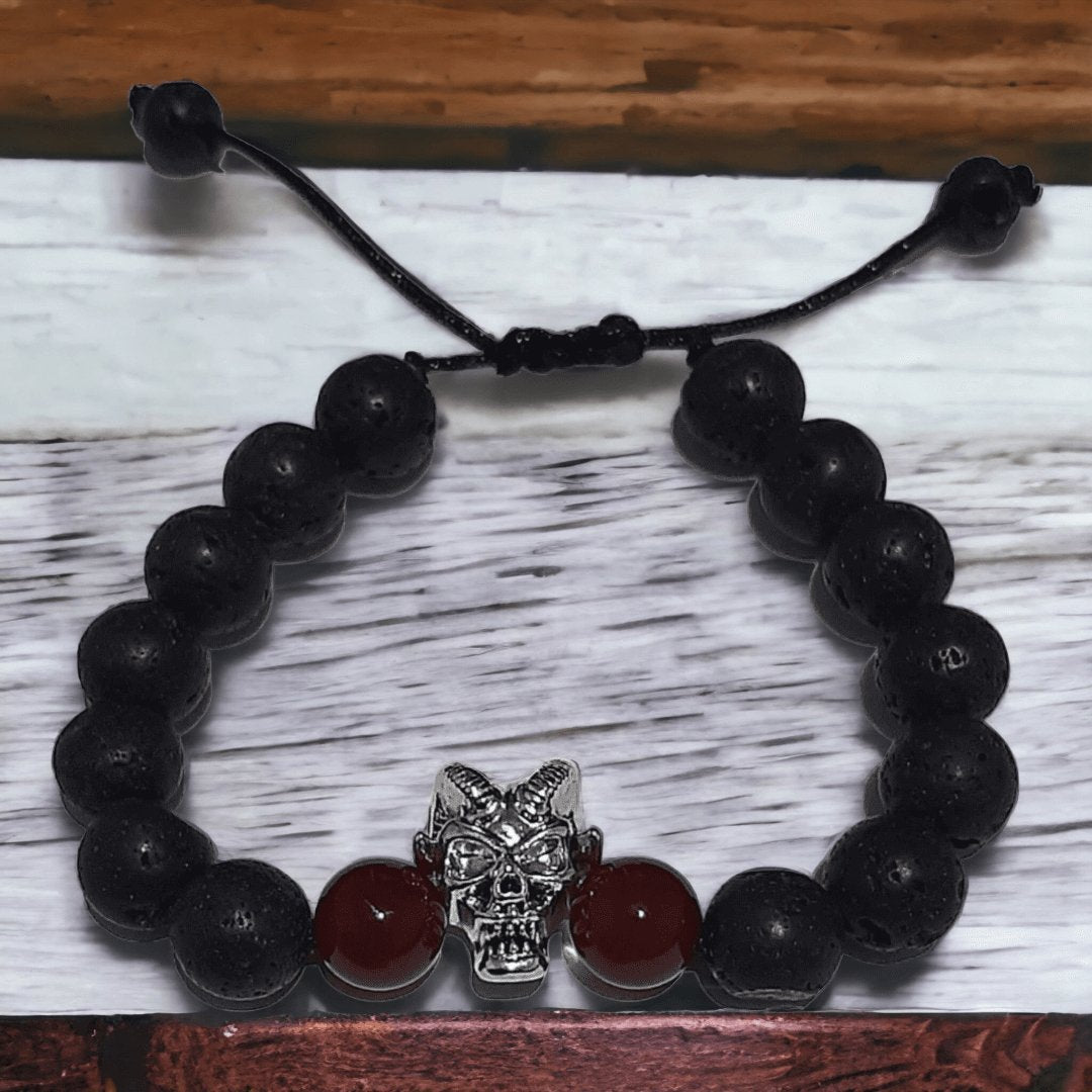 Pulsera Devil Piedra Volcánica - Diversa Colección