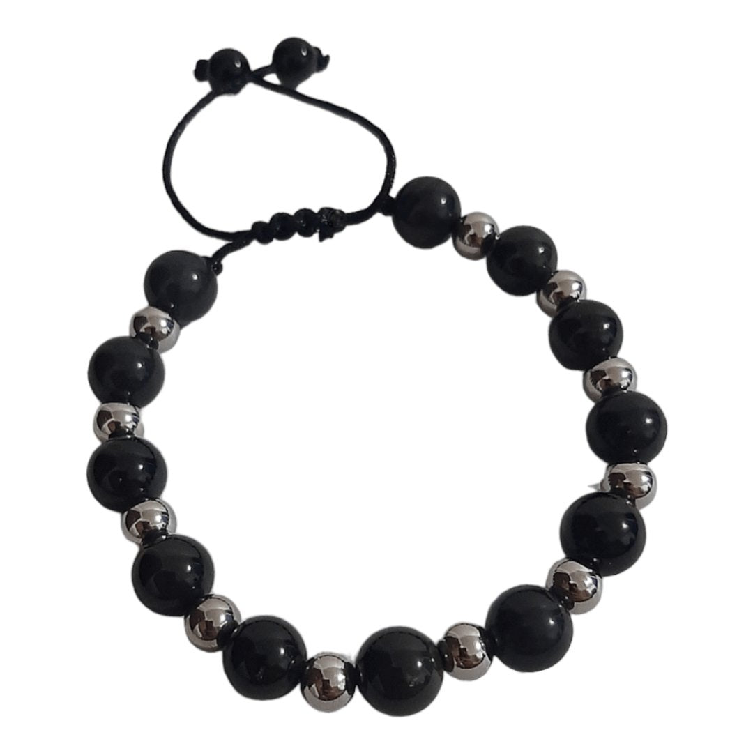 Pulsera Obsidiana Negra - Diversa Colección