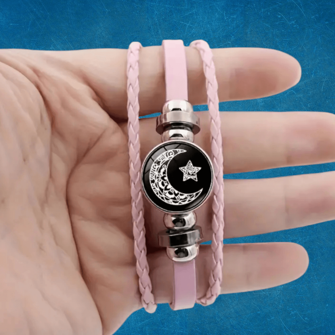 Pulsera sol y luna luminosas para compartir