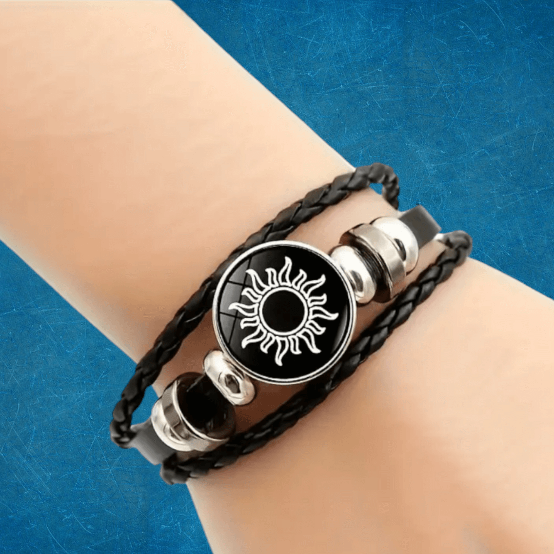 Pulsera sol y luna luminosas para compartir