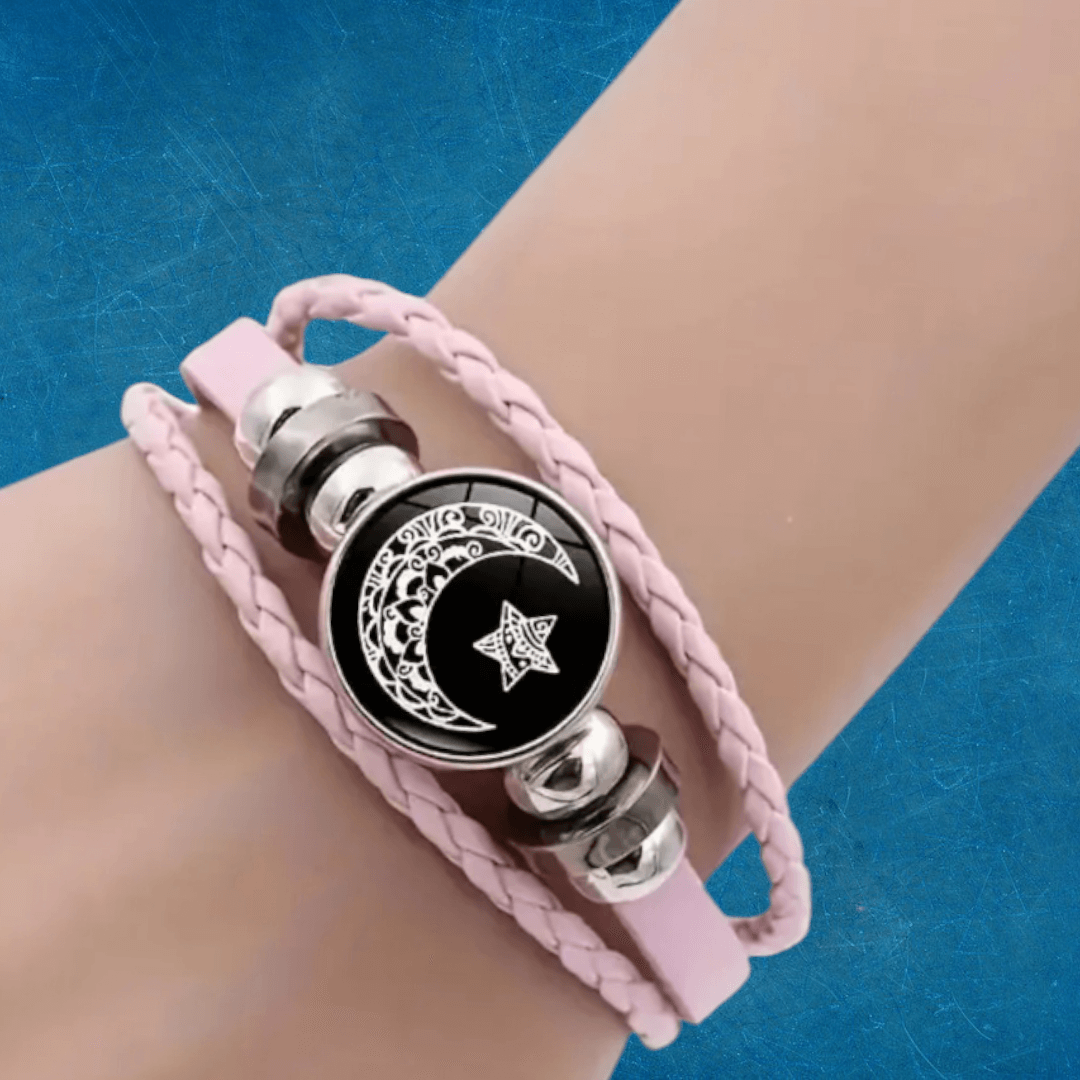 Pulsera sol y luna luminosas para compartir