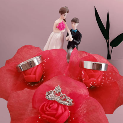 Set Anillos Corona De Amor