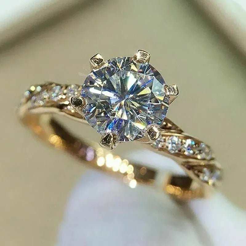 Anillo Brillo Dorado - Diversa Colección