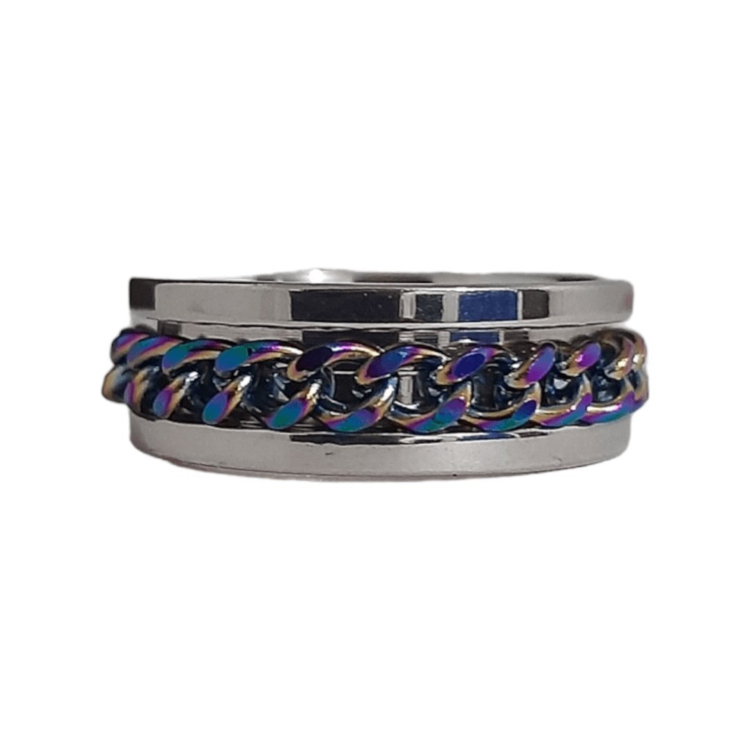 Anillo Cadena Giratoria Iris - Diversa Colección