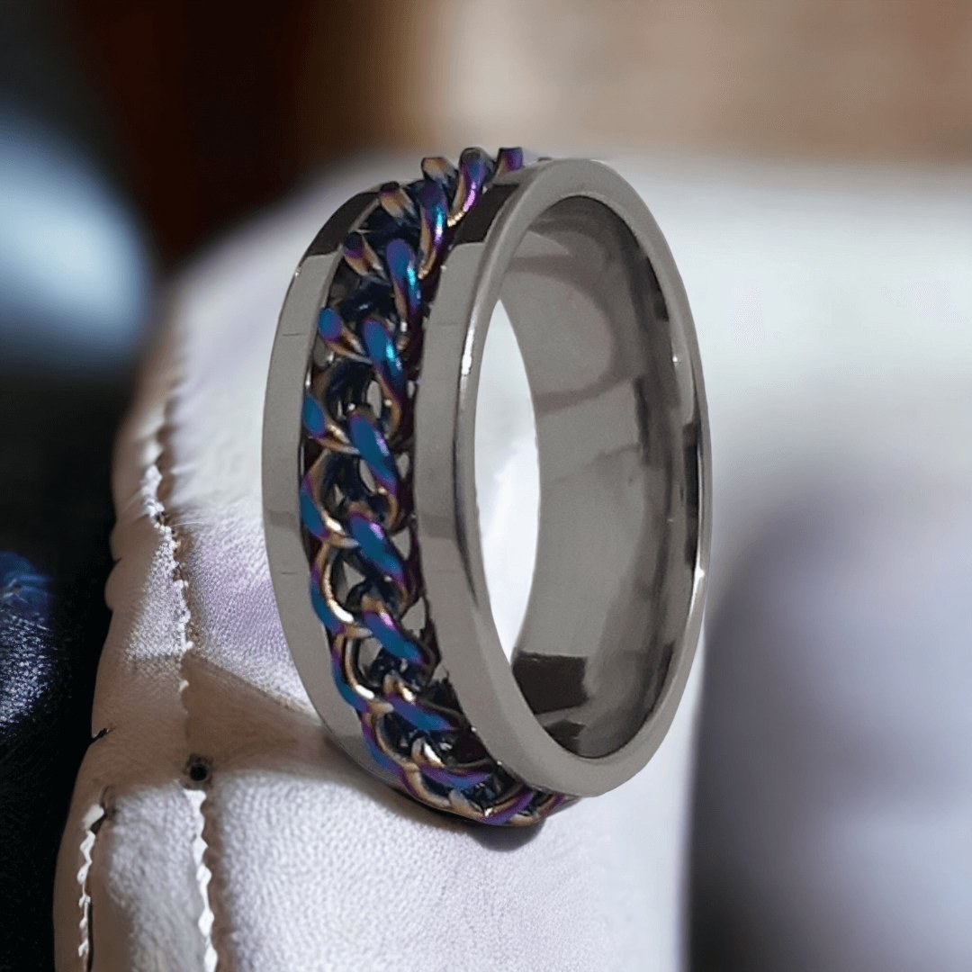 Anillo Cadena Giratoria Iris - Diversa Colección