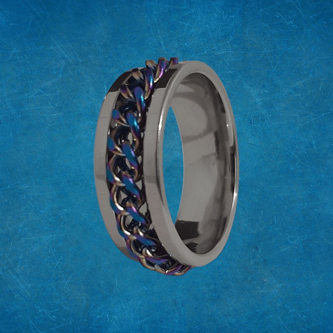 Anillo Cadena Giratoria Iris - Diversa Colección