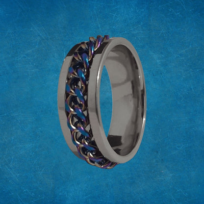Anillo Cadena Giratoria Iris - Diversa Colección