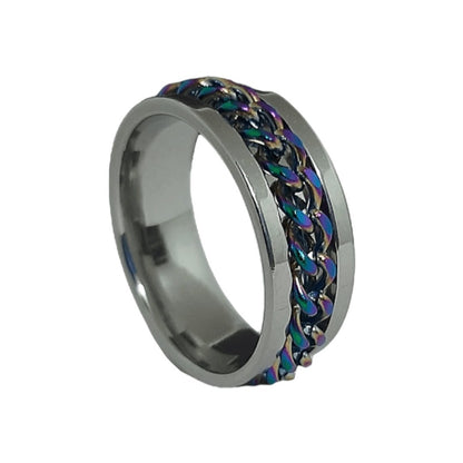 Anillo Cadena Giratoria Iris - Diversa Colección