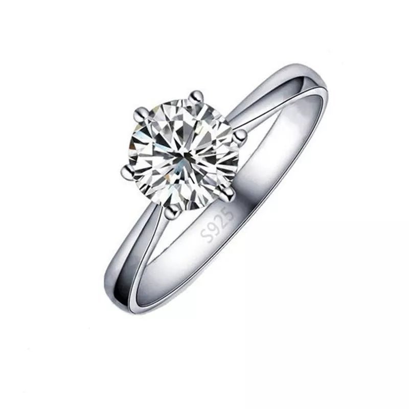 Anillo Circón Plata Laminada S925 - Diversa Colección