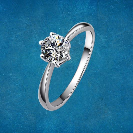 Anillo Circón Plata Laminada S925 - Diversa Colección