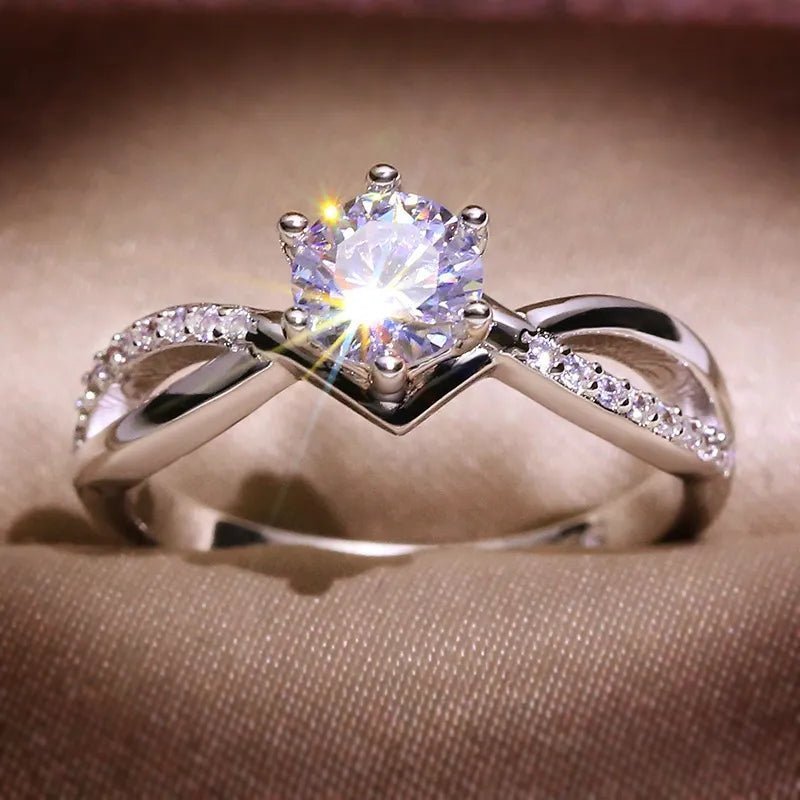 Anillo Compromiso Entrelazado S925 - Diversa Colección
