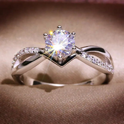 Anillo Compromiso Entrelazado S925 - Diversa Colección