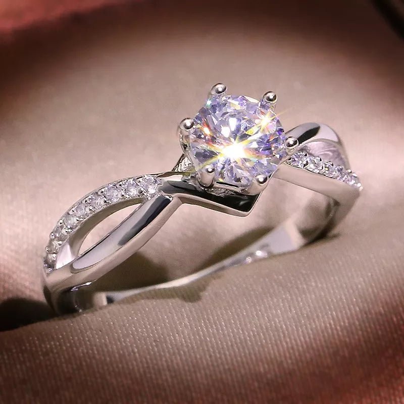 Anillo Compromiso Entrelazado S925 - Diversa Colección