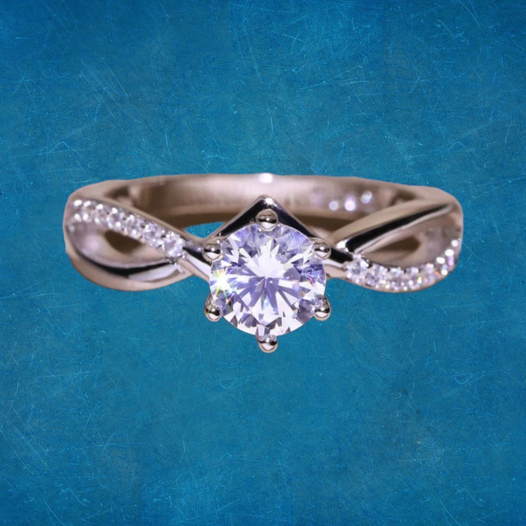 Anillo Compromiso Entrelazado S925 - Diversa Colección