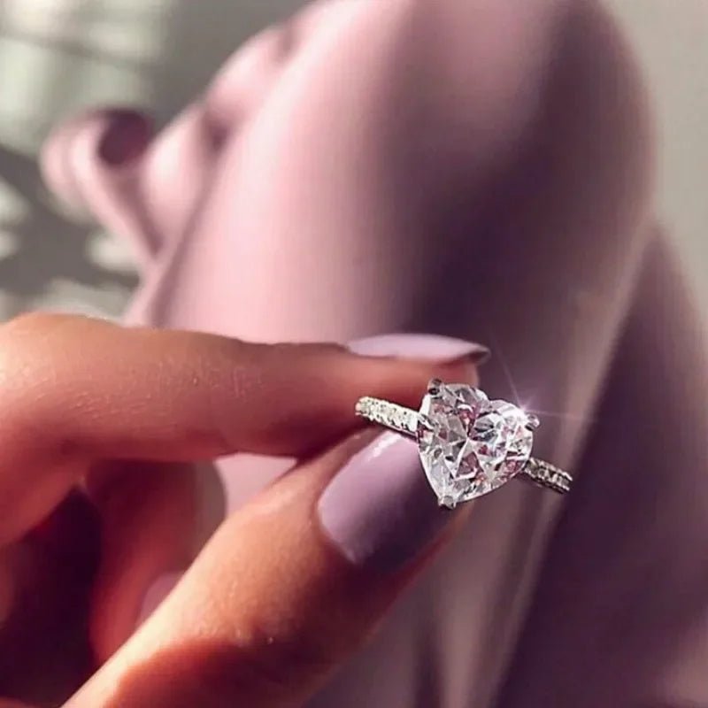 Anillo De Corazón Plata Laminada 925 - Diversa Colección