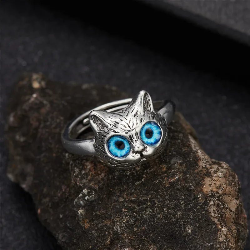 Anillo Gato Ojos Azules – Diversa Colección - Main Image