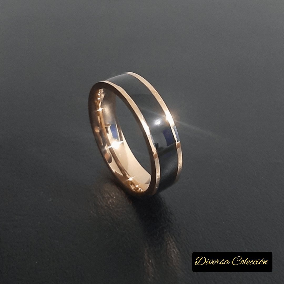 Anillo Línea Oro Rosa - Diversa Colección