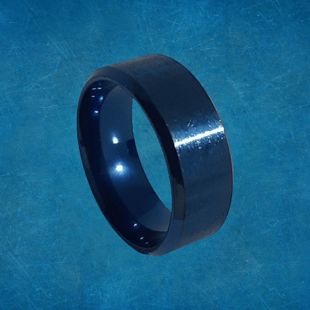 Anillo Liso Azul - Diversa Colección