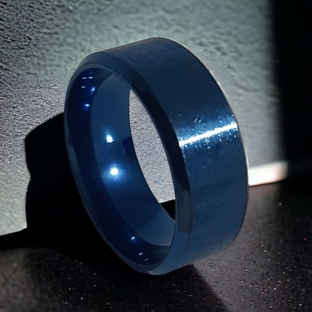 Anillo Liso Azul - Diversa Colección
