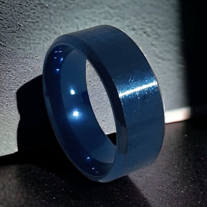 Anillo Liso Azul - Diversa Colección