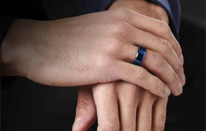 Anillo Liso Azul - Diversa Colección