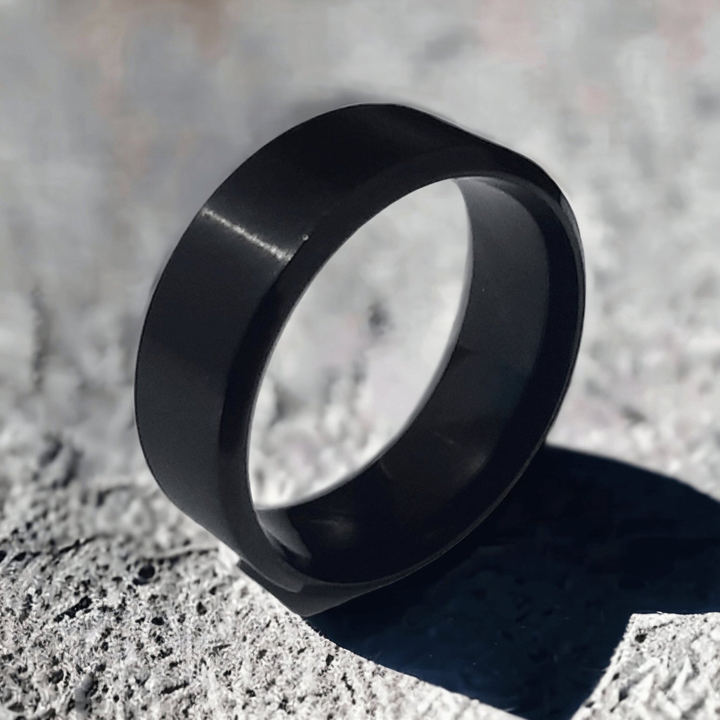 Anillo Liso Negro - Diversa Colección