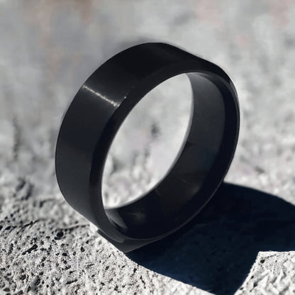 Anillo Liso Negro - Diversa Colección