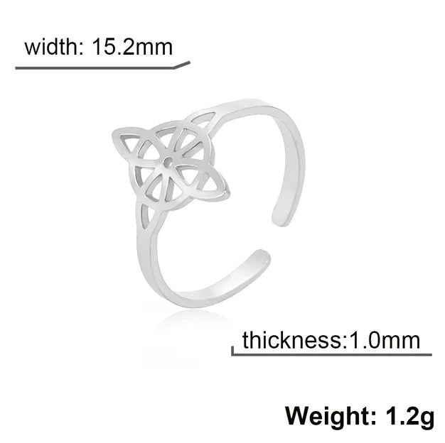 Anillo Nudo De Bruja Slim - Diversa Colección