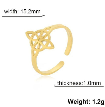 Anillo Nudo De Bruja Slim - Diversa Colección