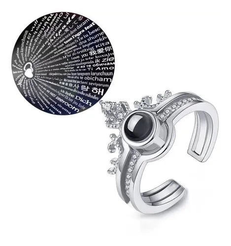 Anillo Proyección 100 Idiomas Te Amo - Diversa Colección