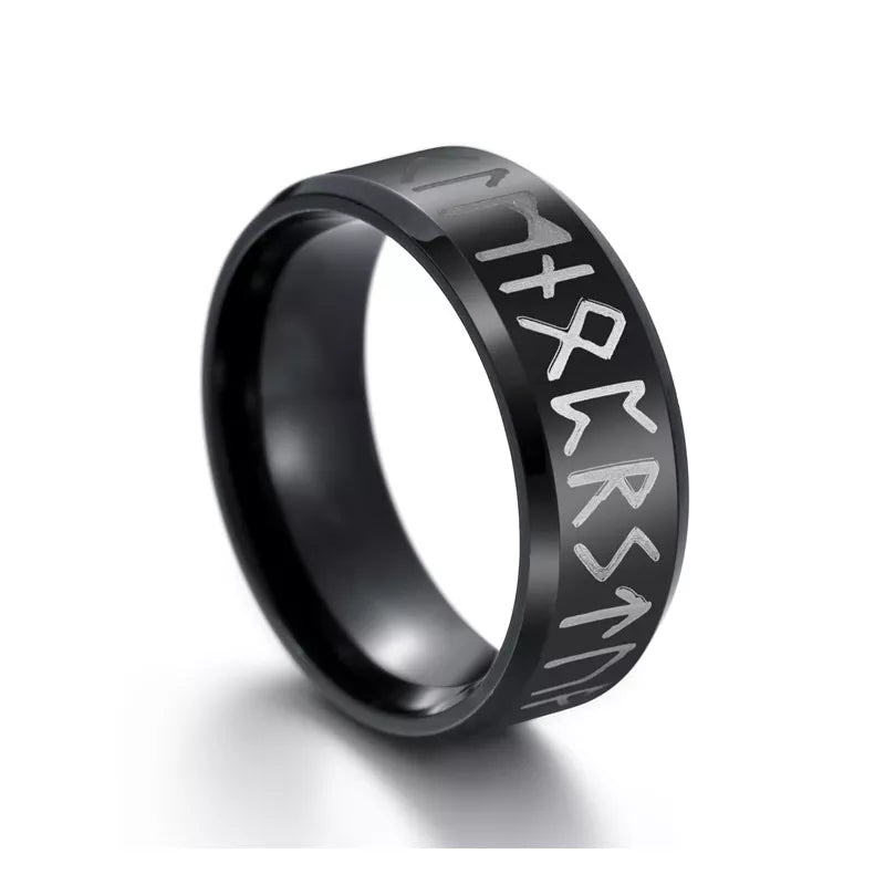 Anillo Runas Negro - Diversa Colección